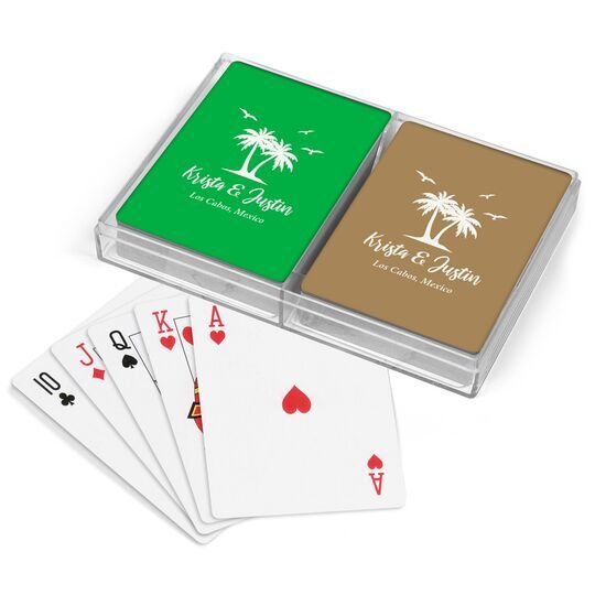 Palm Tree Island Double Deck Playing Cards